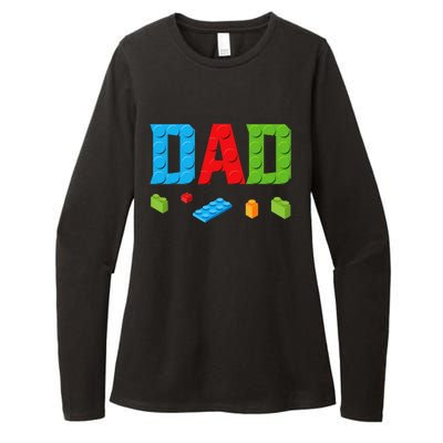 Dad Master Builder Building Bricks Blocks Family Set Parents Womens CVC Long Sleeve Shirt