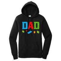 Dad Master Builder Building Bricks Blocks Family Set Parents Women's Pullover Hoodie