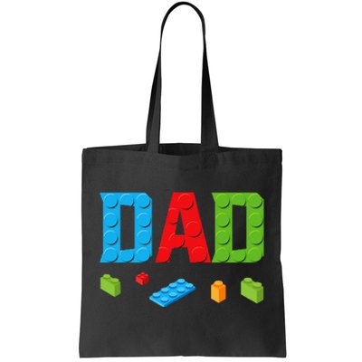 Dad Master Builder Building Bricks Blocks Family Set Parents Tote Bag