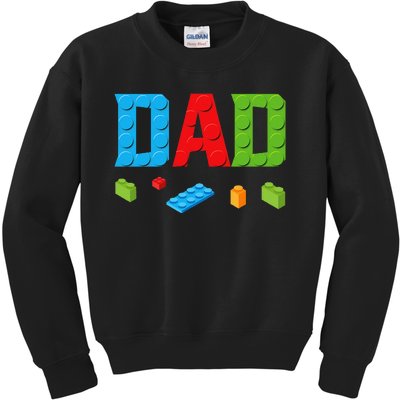 Dad Master Builder Building Bricks Blocks Family Set Parents Kids Sweatshirt