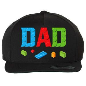 Dad Master Builder Building Bricks Blocks Family Set Parents Wool Snapback Cap