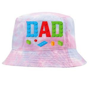 Dad Master Builder Building Bricks Blocks Family Set Parents Tie-Dyed Bucket Hat