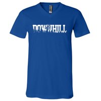 Downhill Mountain Bike Mountain Biking Mtb Biker Gift Funny Gift V-Neck T-Shirt