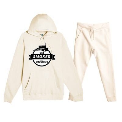 Dougie Mo Bbq Catering Exclusive Custom Clothing Get Smoked Premium Hooded Sweatsuit Set