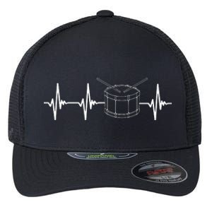 Drumline Marching Band Drumline Heartbeat Tee Flexfit Unipanel Trucker Cap