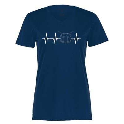 Drumline Marching Band Drumline Heartbeat Tee Women's Momentum V-Neck T-Shirt