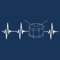Drumline Marching Band Drumline Heartbeat Tee Cooling Performance Crew T-Shirt
