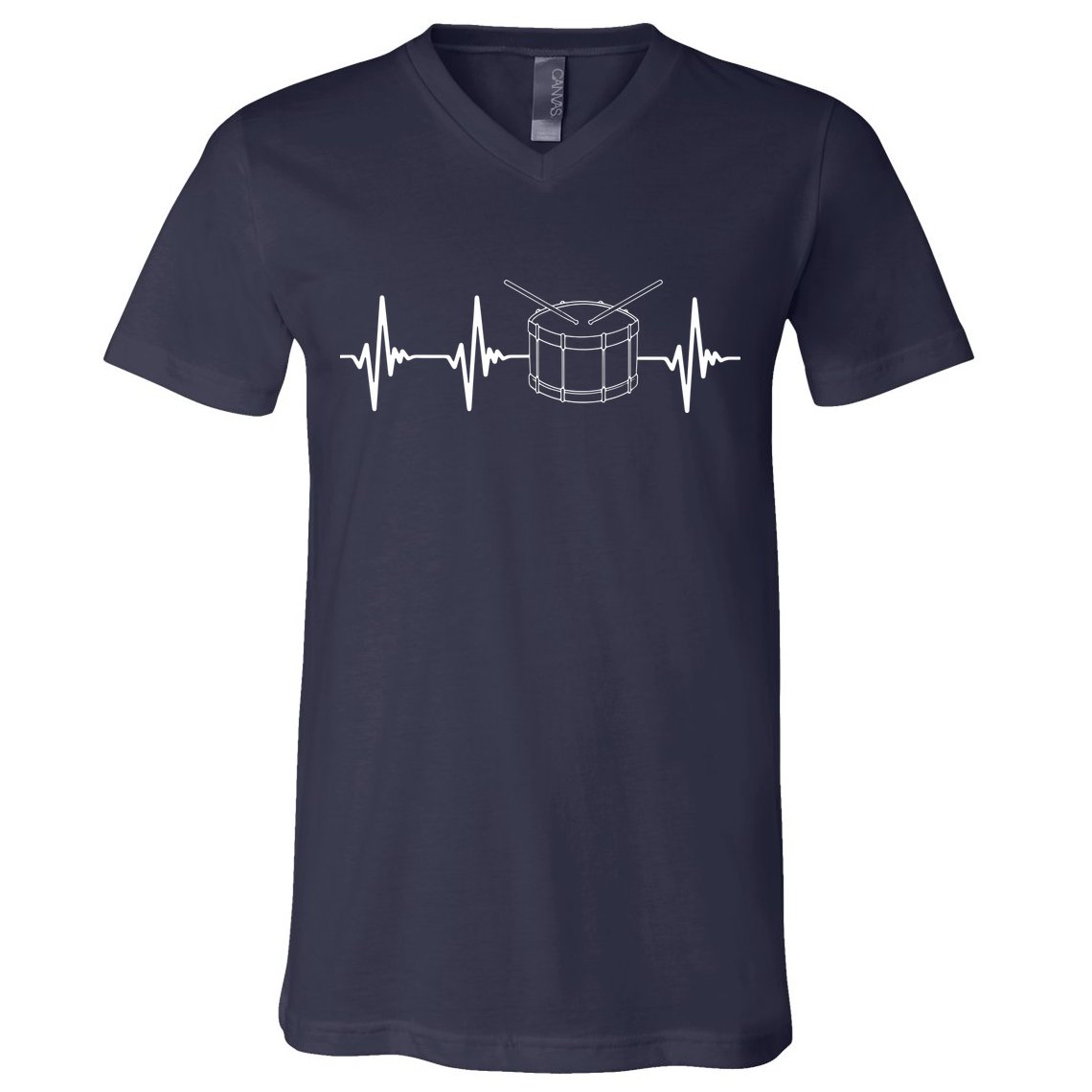 Drumline Marching Band Drumline Heartbeat Tee V-Neck T-Shirt