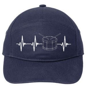 Drumline Marching Band Drumline Heartbeat Tee 7-Panel Snapback Hat