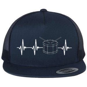 Drumline Marching Band Drumline Heartbeat Tee Flat Bill Trucker Hat