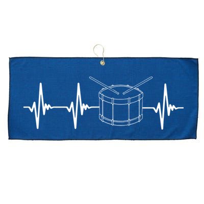 Drumline Marching Band Drumline Heartbeat Tee Large Microfiber Waffle Golf Towel