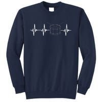 Drumline Marching Band Drumline Heartbeat Tee Tall Sweatshirt