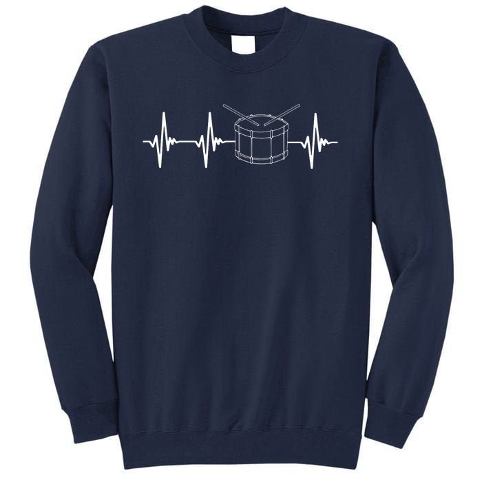 Drumline Marching Band Drumline Heartbeat Tee Tall Sweatshirt