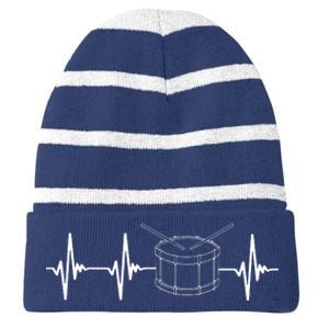 Drumline Marching Band Drumline Heartbeat Tee Striped Beanie with Solid Band