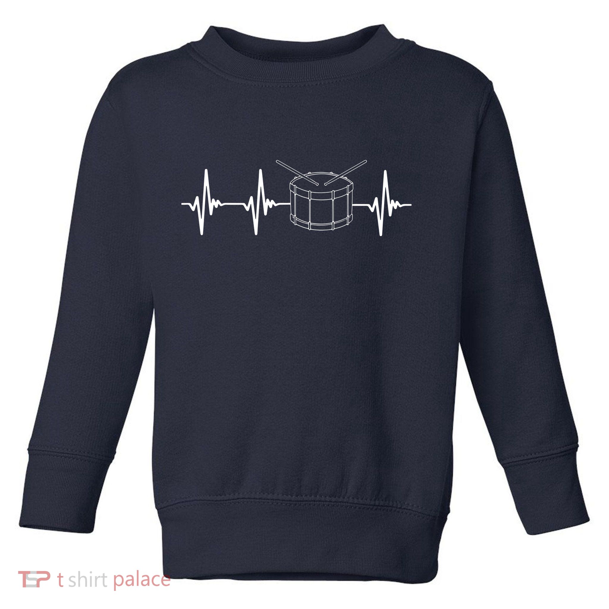 Drumline Marching Band Drumline Heartbeat Tee Toddler Sweatshirt