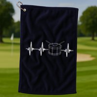 Drumline Marching Band Drumline Heartbeat Tee Golf Towel