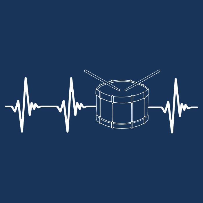 Drumline Marching Band Drumline Heartbeat Tee Golf Towel