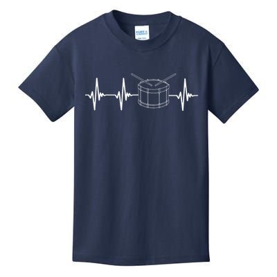 Drumline Marching Band Drumline Heartbeat Tee Kids T-Shirt