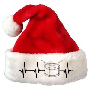 Drumline Marching Band Drumline Heartbeat Tee Premium Christmas Santa Hat