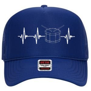 Drumline Marching Band Drumline Heartbeat Tee High Crown Mesh Back Trucker Hat