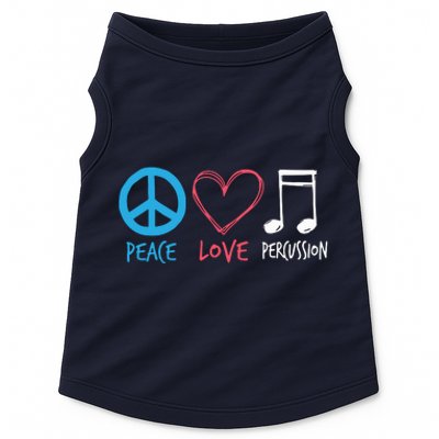 Drumline Marching Band Shirts Peace Love Percussion Doggie Tank