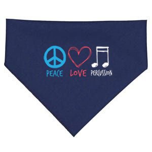 Drumline Marching Band Shirts Peace Love Percussion USA-Made Doggie Bandana