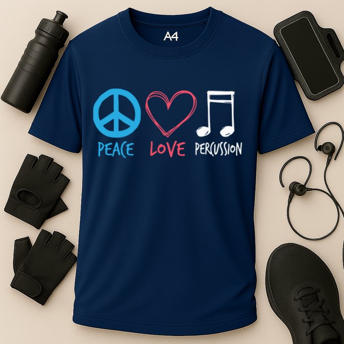 Drumline Marching Band Shirts Peace Love Percussion Performance Shirt
