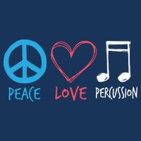 Drumline Marching Band Shirts Peace Love Percussion Performance Shirt