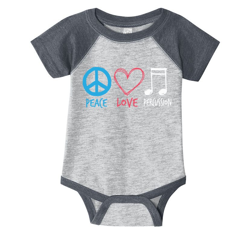 Drumline Marching Band Shirts Peace Love Percussion Infant Baby Jersey Bodysuit