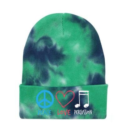 Drumline Marching Band Shirts Peace Love Percussion Tie Dye 12in Knit Beanie