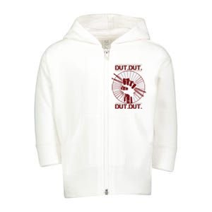 Dut Marching Band Drum Line Musician Toddler Zip Fleece Hoodie