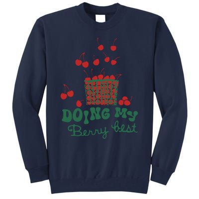 Doing My Berry Best Cherries Vintage Graphic Tall Sweatshirt