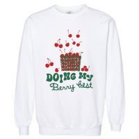 Doing My Berry Best Cherries Vintage Graphic Garment-Dyed Sweatshirt