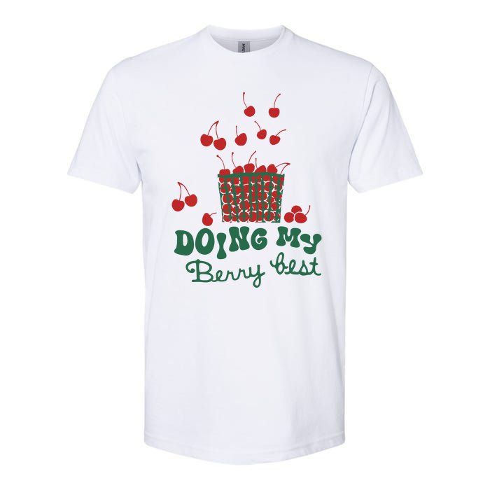 Doing My Berry Best Cherries Vintage Graphic Softstyle CVC T-Shirt