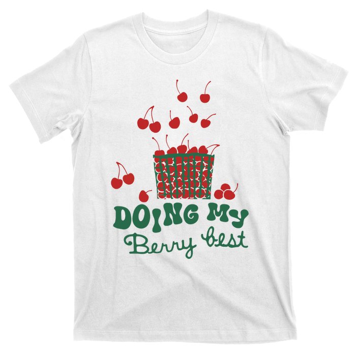 Doing My Berry Best Cherries Vintage Graphic T-Shirt