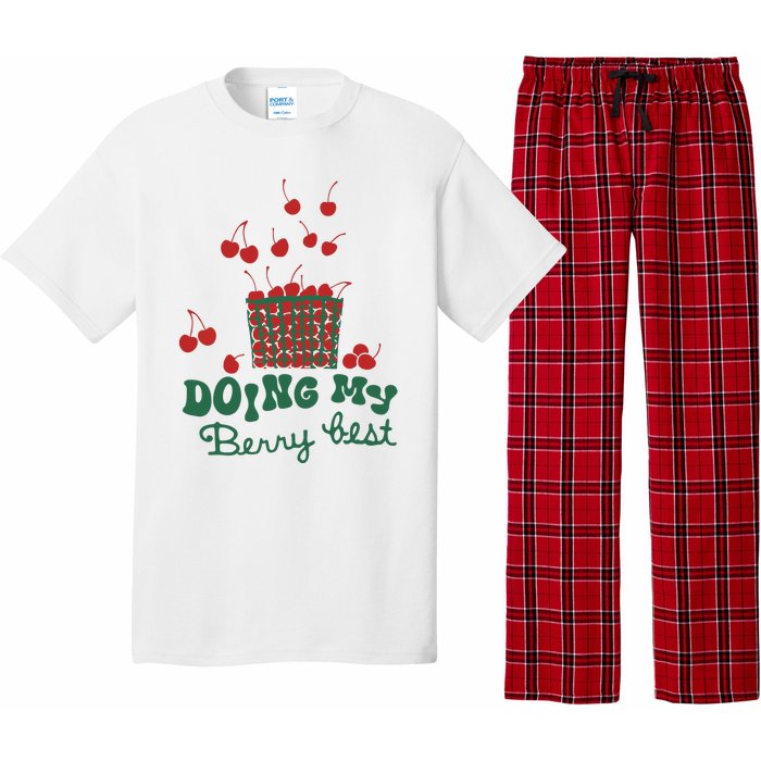 Doing My Berry Best Cherries Vintage Graphic Pajama Set