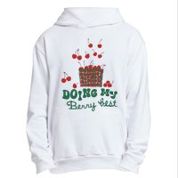 Doing My Berry Best Cherries Vintage Graphic Urban Pullover Hoodie