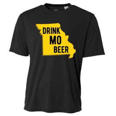 Drink Mo Beer State Of Missouri St Louis Kansas City Cooling Performance Crew T-Shirt