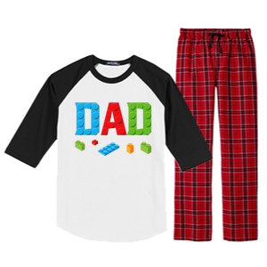 Dad Master Builder Building Bricks Blocks Family Set Parents Raglan Sleeve Pajama Set