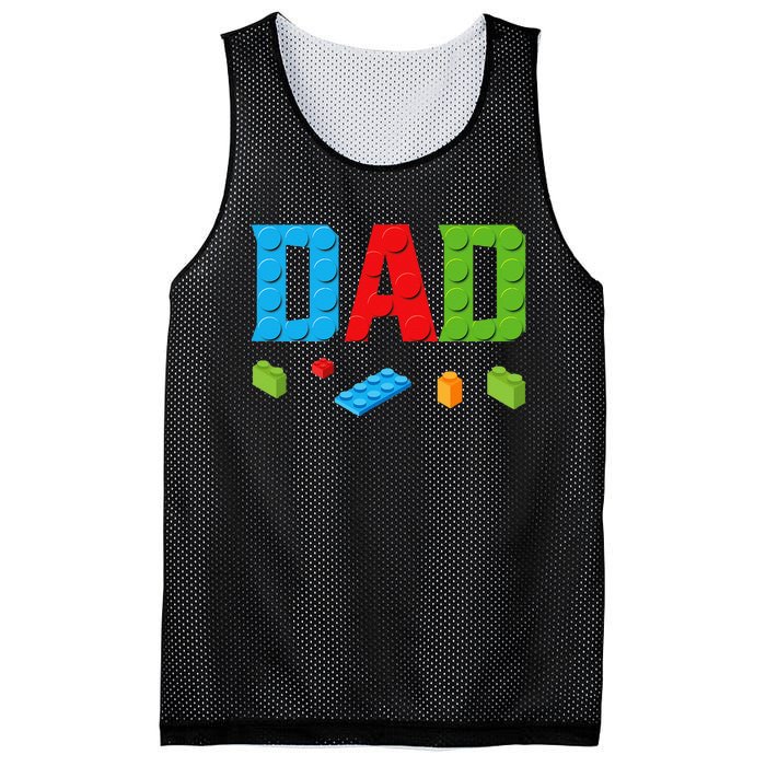 Dad Master Builder Building Bricks Blocks Family Set Parents Mesh Reversible Basketball Jersey Tank