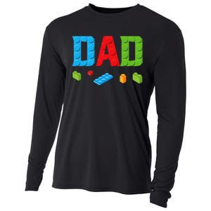 Dad Master Builder Building Bricks Blocks Family Set Parents Cooling Performance Long Sleeve Crew