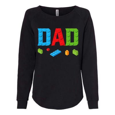 Dad Master Builder Building Bricks Blocks Family Set Parents Womens California Wash Sweatshirt