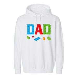 Dad Master Builder Building Bricks Blocks Family Set Parents Garment-Dyed Fleece Hoodie