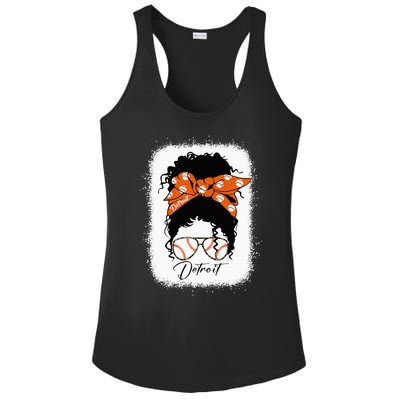 Datroit Messy Bun Bleached I Love Datroit Ladies PosiCharge Competitor Racerback Tank