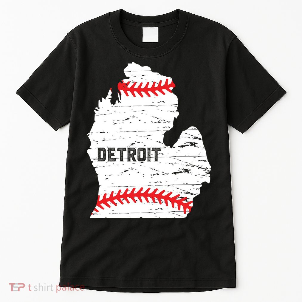 Detroit Michigan Baseball Tall T-Shirt
