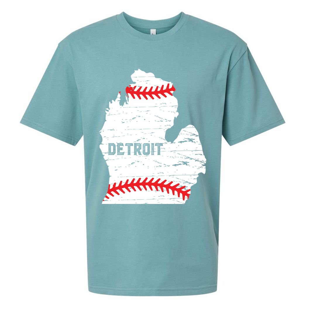 Detroit Michigan Baseball Sueded Cloud Jersey T-Shirt