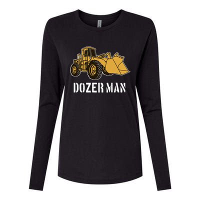 Dozer Man Bulldozer Operator Heavy Equipment Womens Cotton Relaxed Long Sleeve T-Shirt