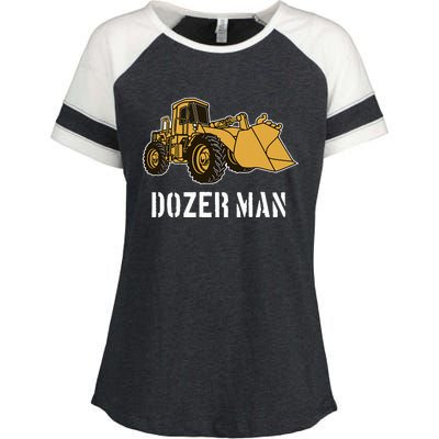 Dozer Man Bulldozer Operator Heavy Equipment Enza Ladies Jersey Colorblock Tee