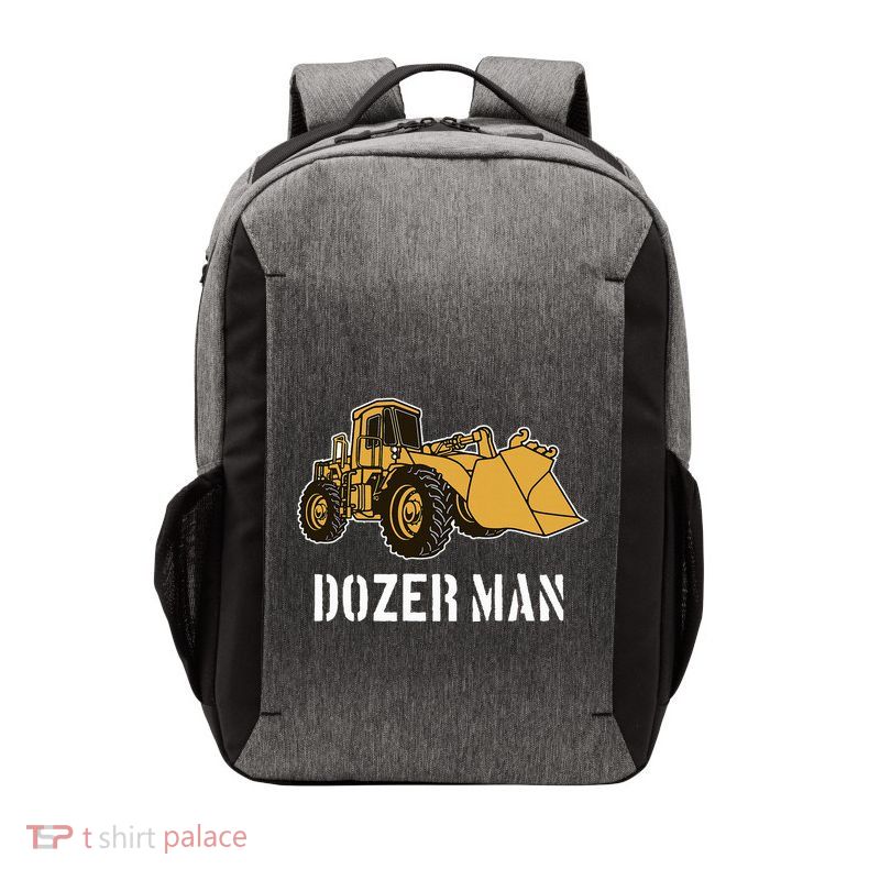 Dozer Man Bulldozer Operator Heavy Equipment Vector Backpack