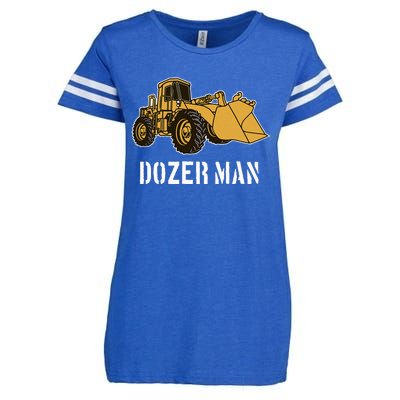 Dozer Man Bulldozer Operator Heavy Equipment Enza Ladies Jersey Football T-Shirt